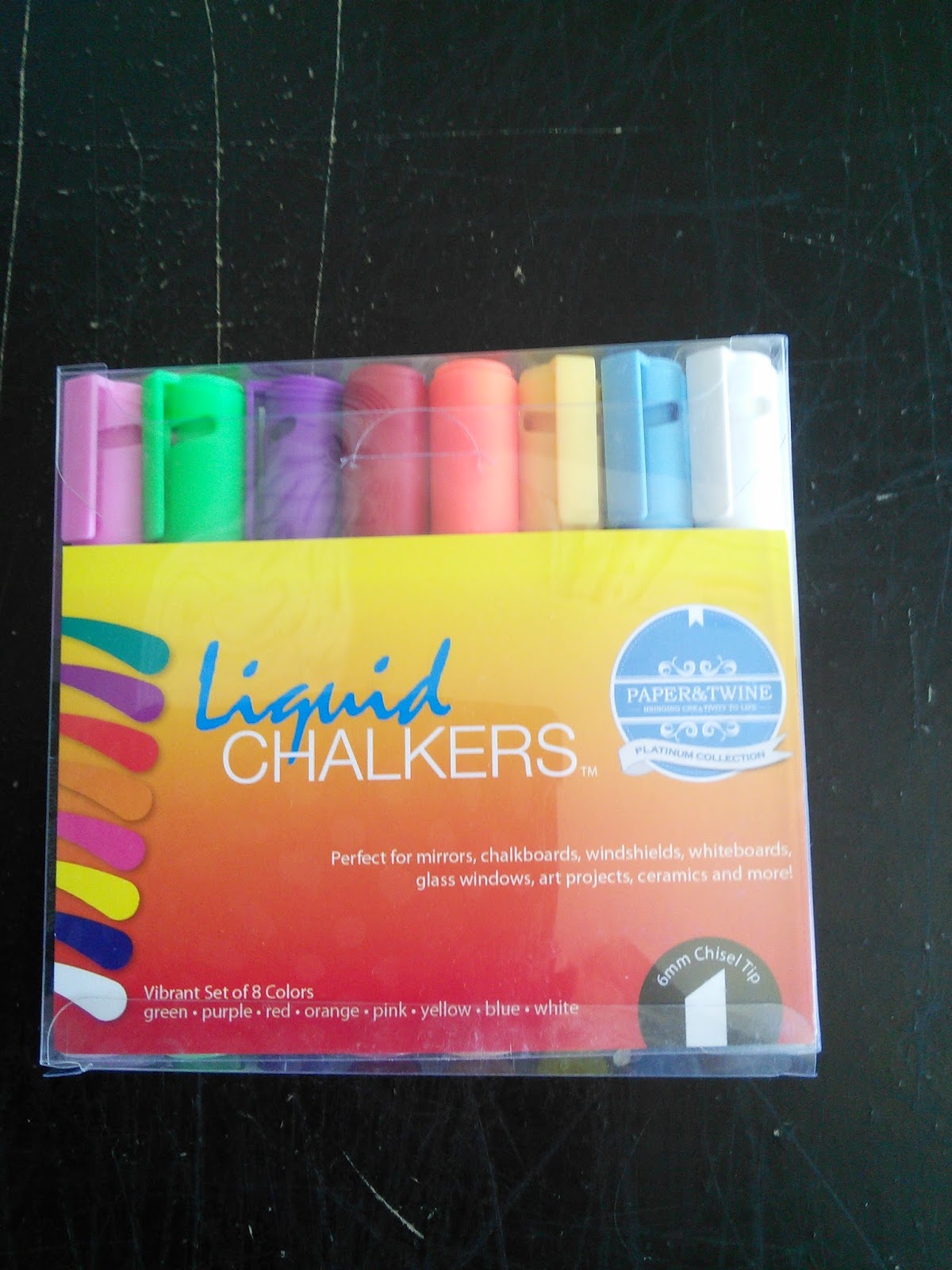 My boys were excited to draw with the Liquid Chalkers on their